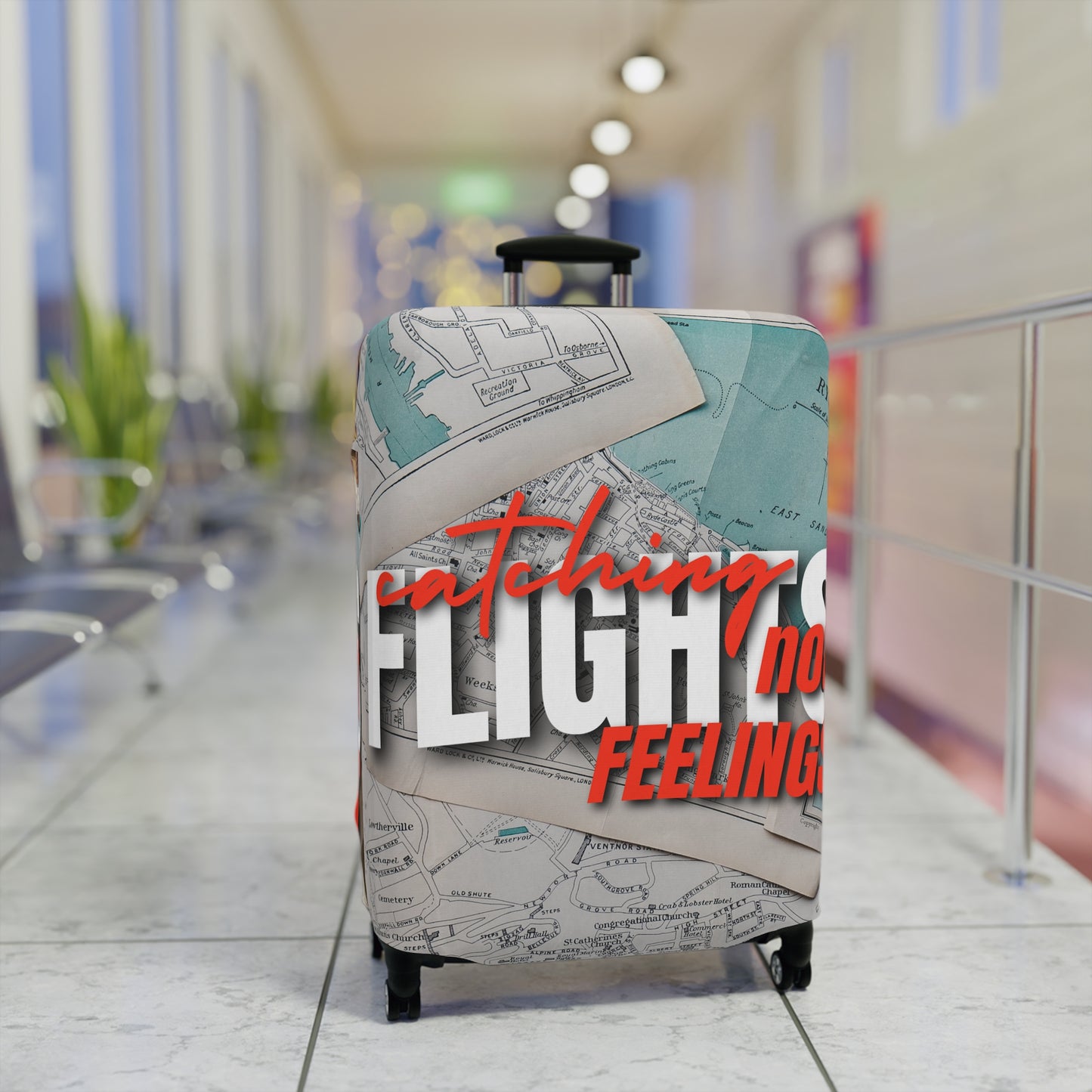 Travel Luggage Cover - Stylist Catching Flights not Feelings2