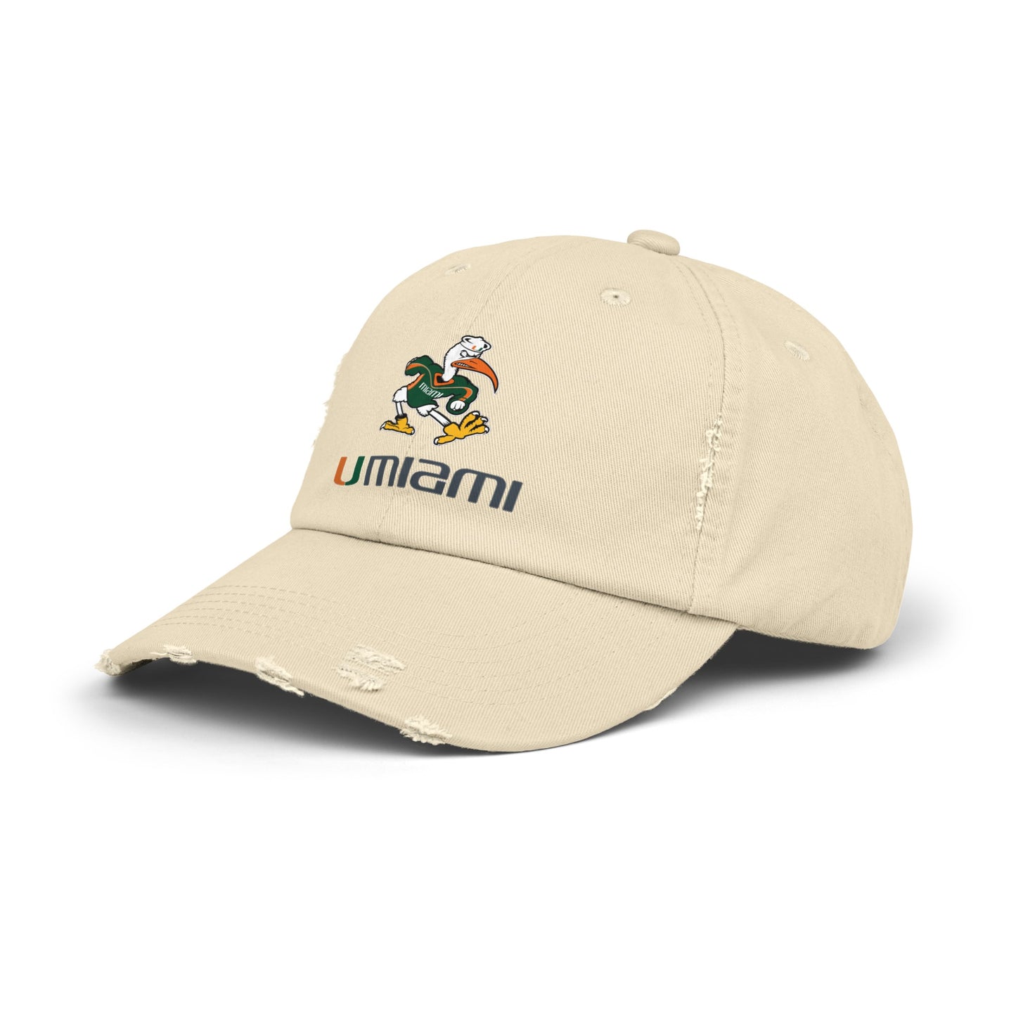 Miami Hurricane Distressed Cap