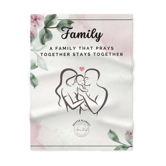 A FAMILY THAT PRAYS 1- Soft Fleece Baby Blanket