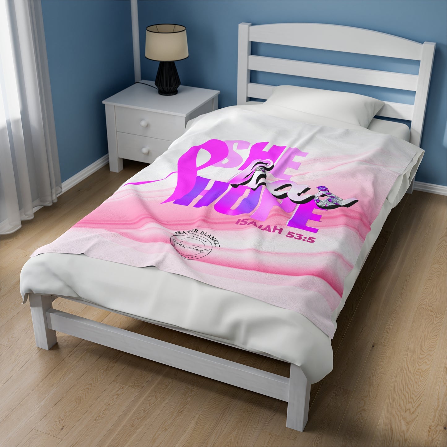 SHE HAS HOPE 1 -Velveteen Plush Blanket