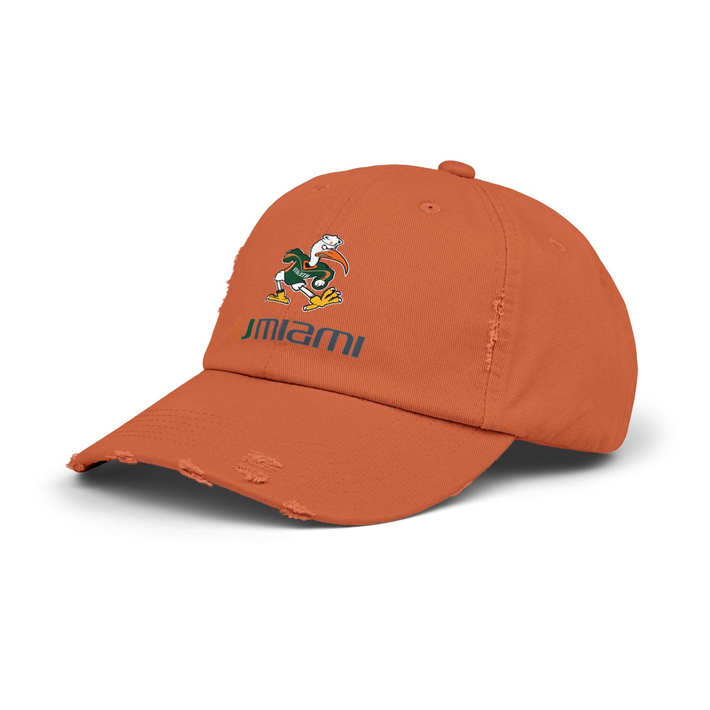 Miami Hurricane Distressed Cap