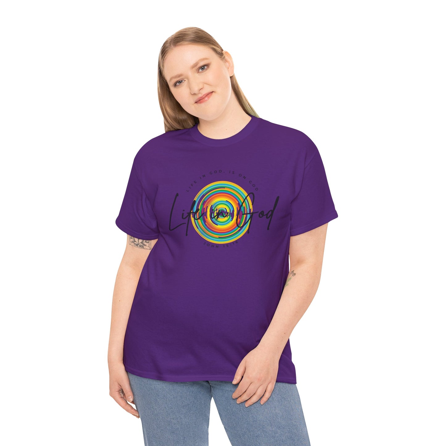 LIFE IN GOD 1 - Unisex Heavy Cotton Tee