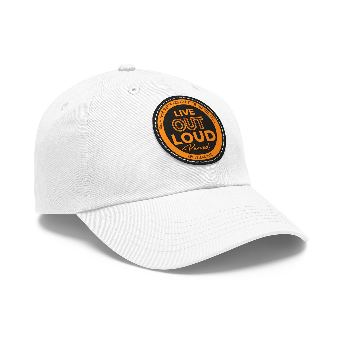 Hat with Leather Patch (Round)
