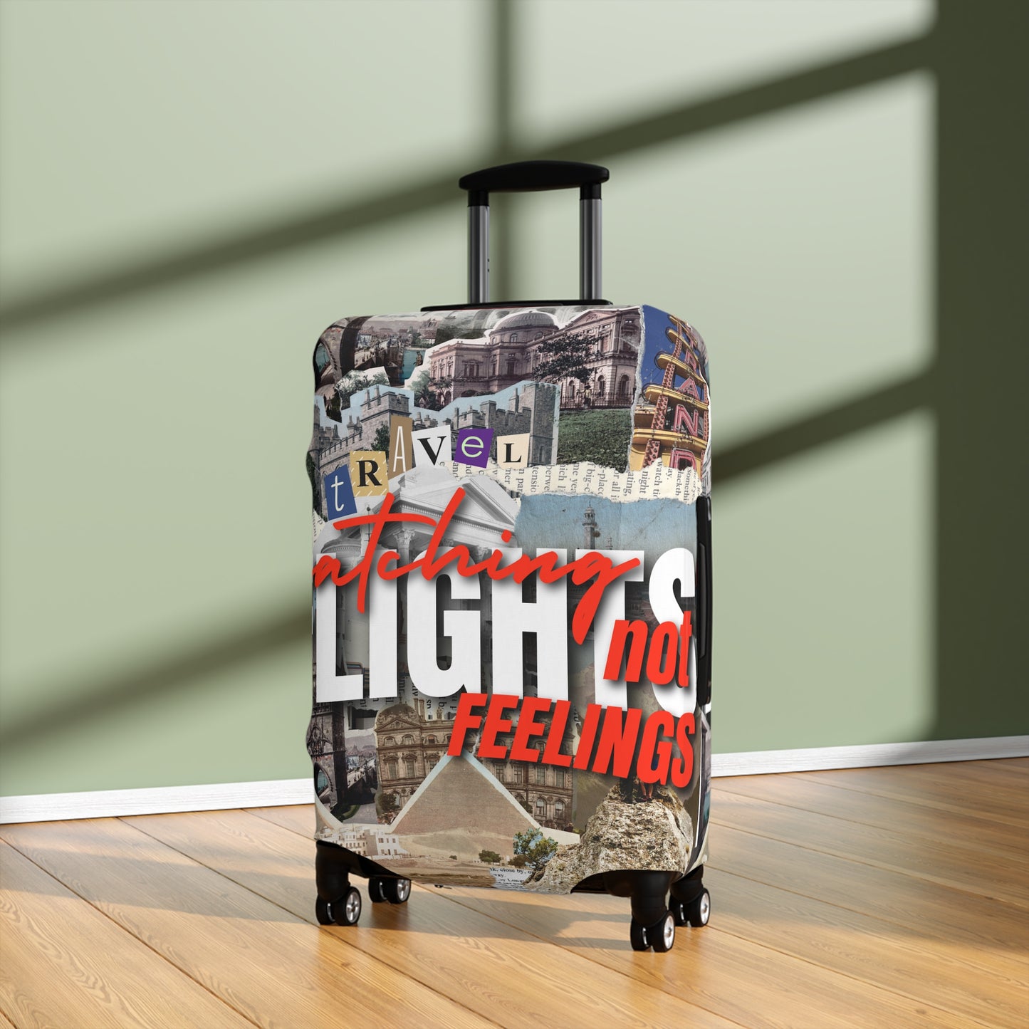 Travel Luggage Cover - Stylist Catching Flights not Feelings