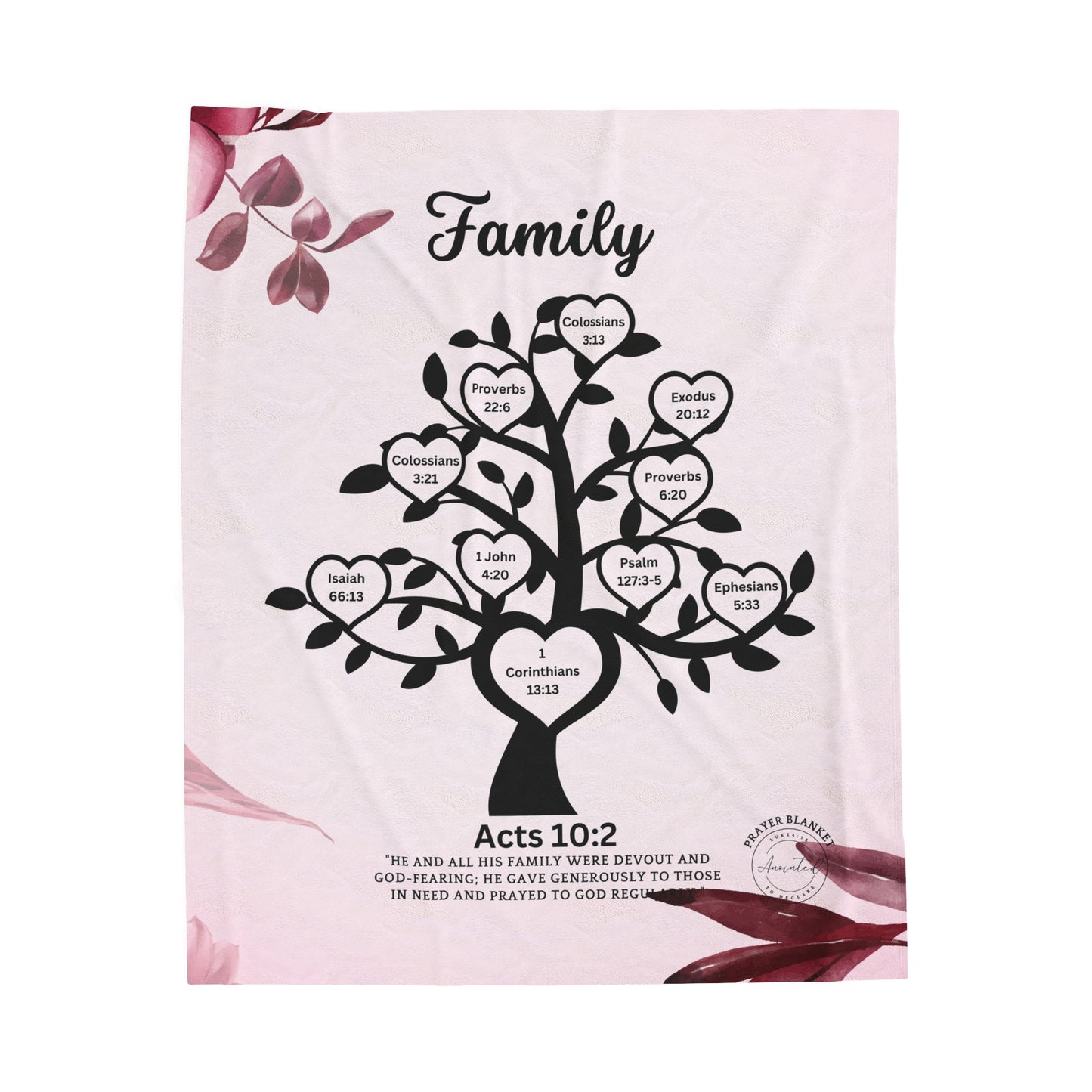 FAMILY ACTS 10:2 - Velveteen Plush Blanket 1