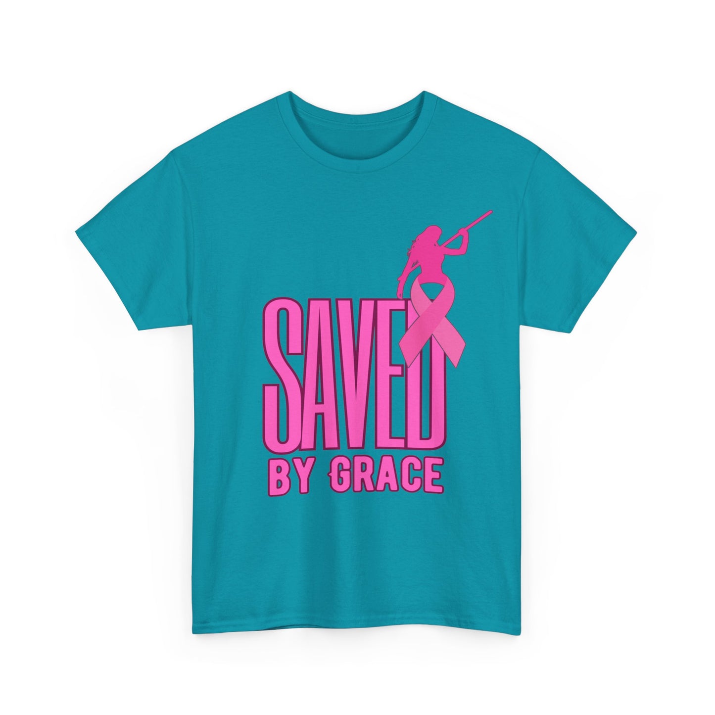 SAVED BY GRACE  1- Unisex Heavy Cotton Tee