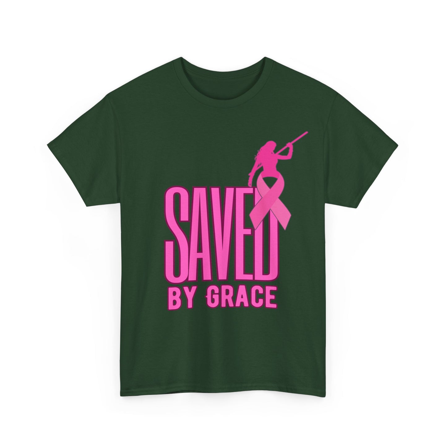 SAVED BY GRACE  1- Unisex Heavy Cotton Tee