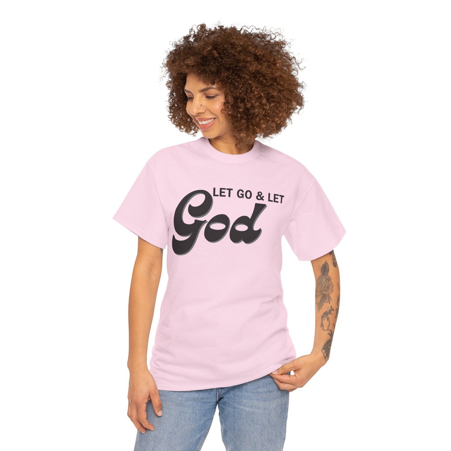 LET GO & LET GOD - 1- Unisex Heavy Cotton Tee