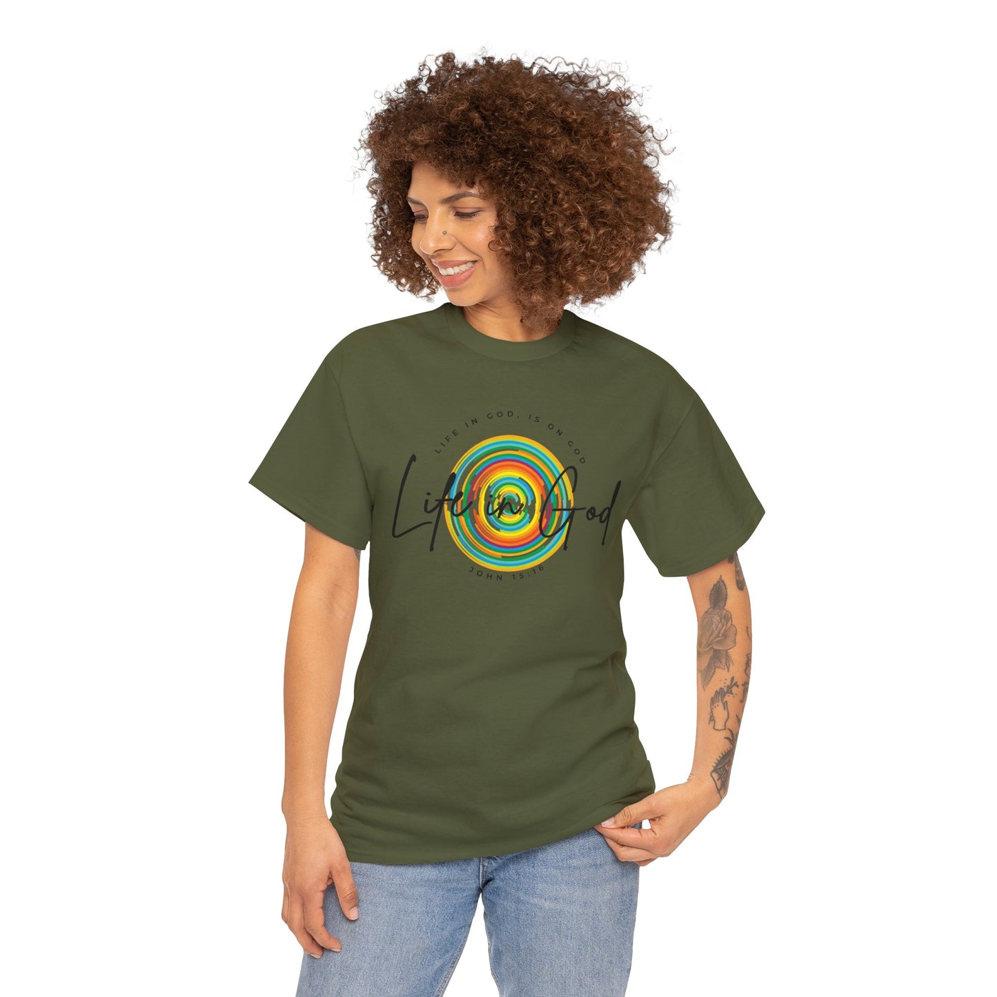 LIFE IN GOD 1 - Unisex Heavy Cotton Tee