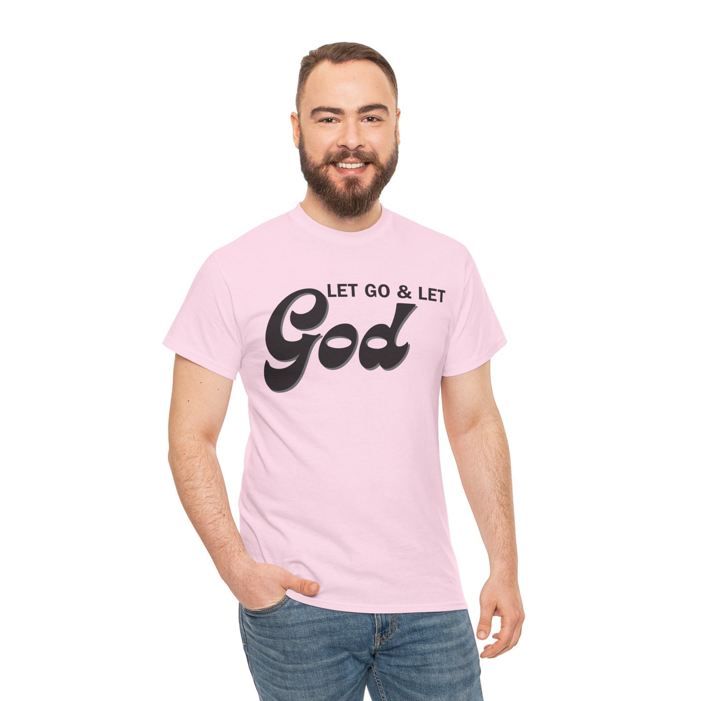 LET GO & LET GOD - 1- Unisex Heavy Cotton Tee
