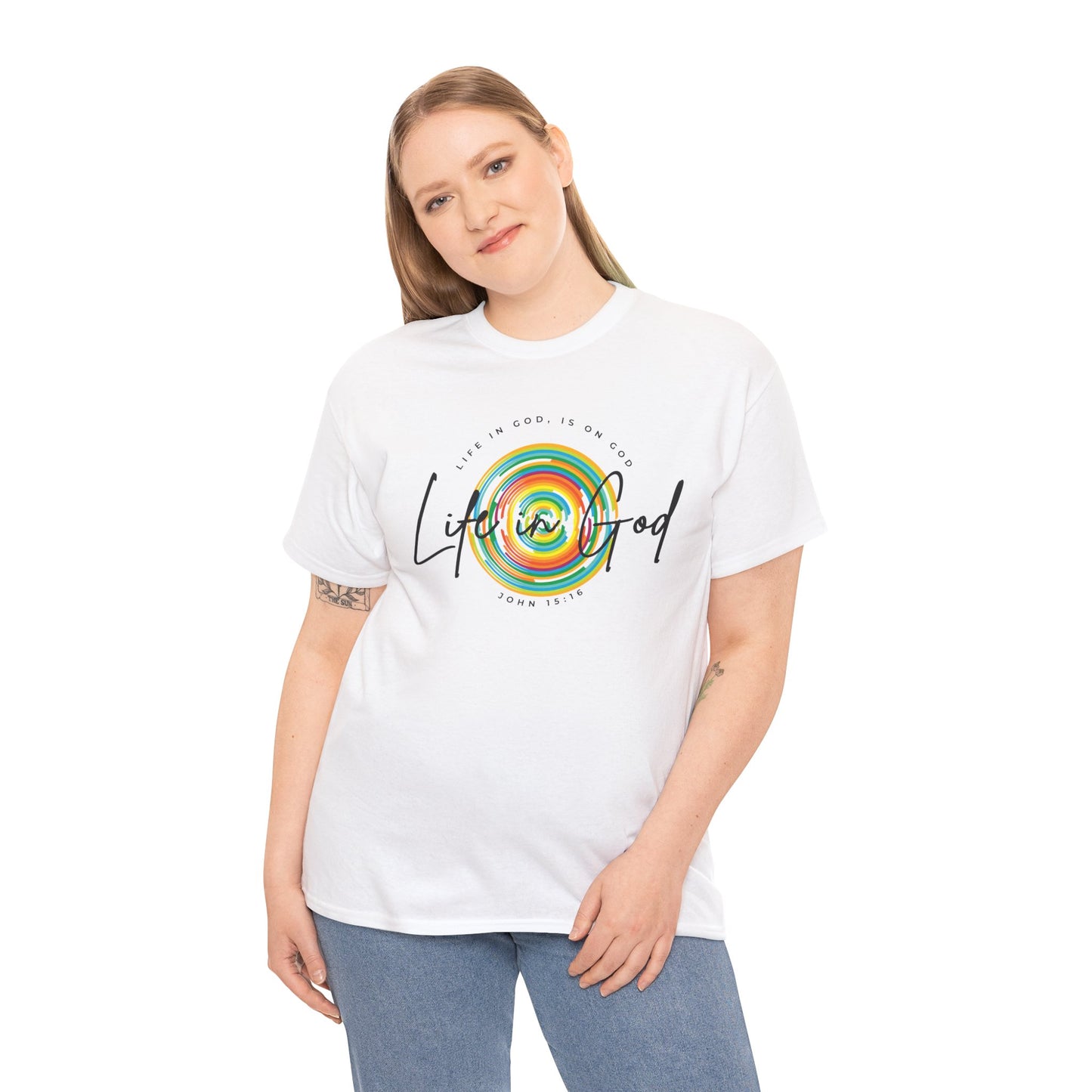 LIFE IN GOD 1 - Unisex Heavy Cotton Tee