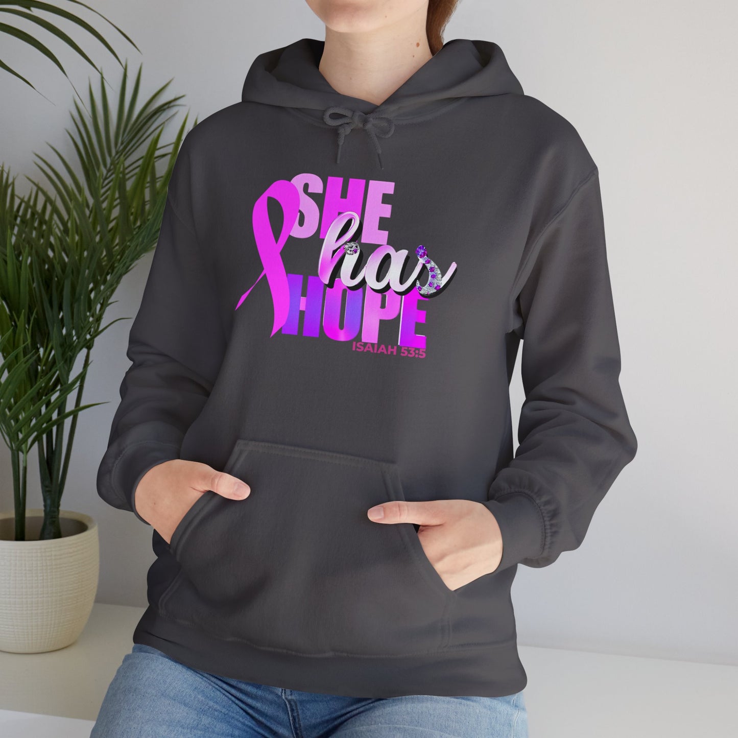 SHE HAS HOPE 1- Heavy Blend™ Hooded Sweatshirt