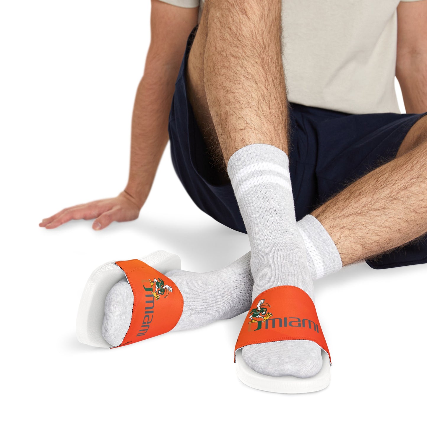 MIAMI HURRICANES PU Slide Sandals