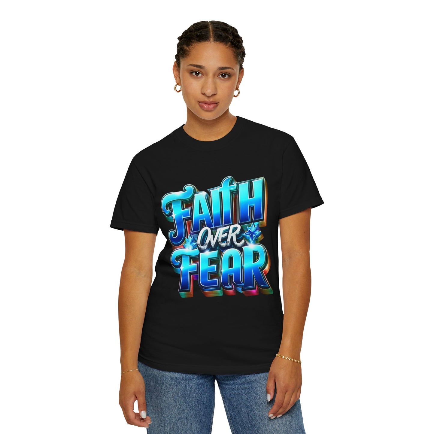 Faith Over Fear Unisex Tee, Inspirational Tshirt, Religious Shirt, Christian Clothing, Graphic Top