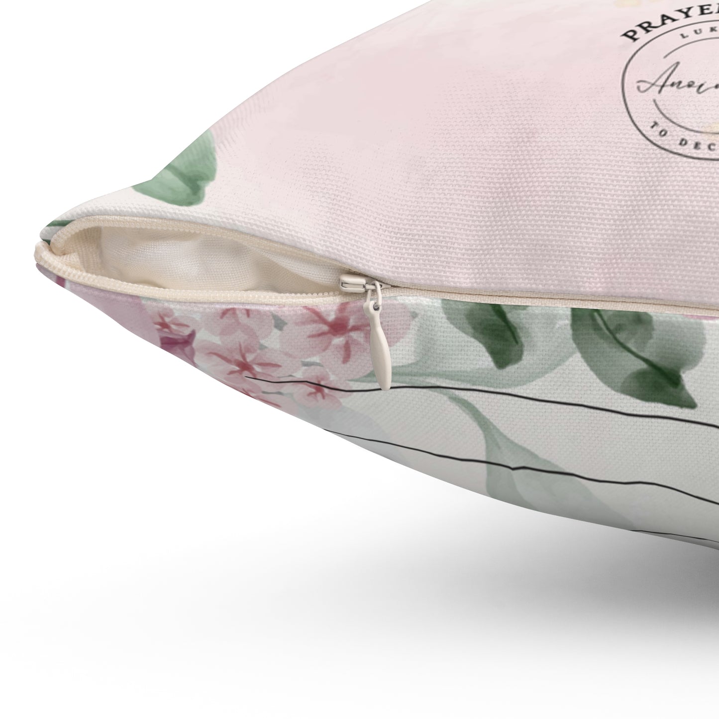 A FAMILY THAT PRAYS 1- Spun Polyester Square Pillow