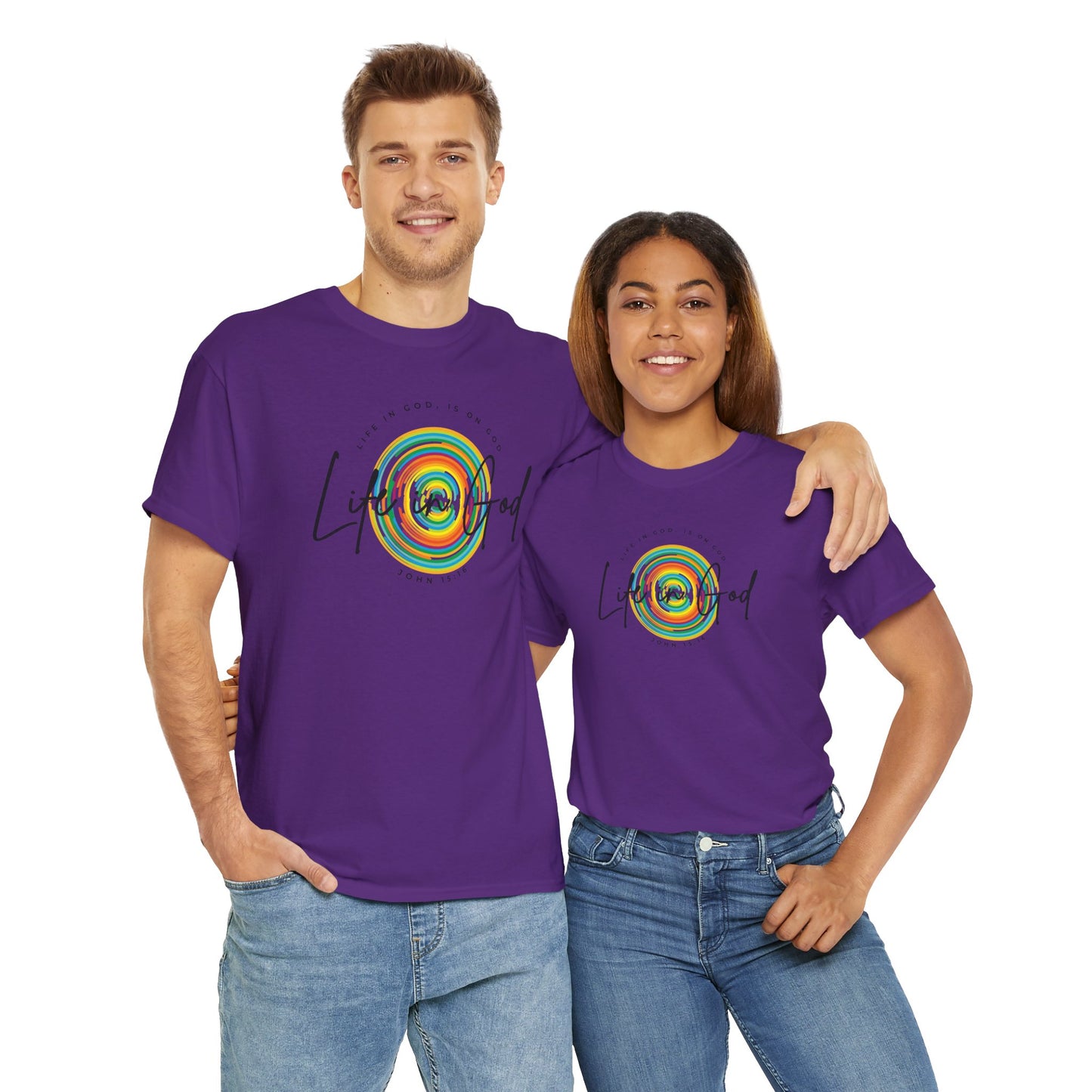 LIFE IN GOD 1 - Unisex Heavy Cotton Tee