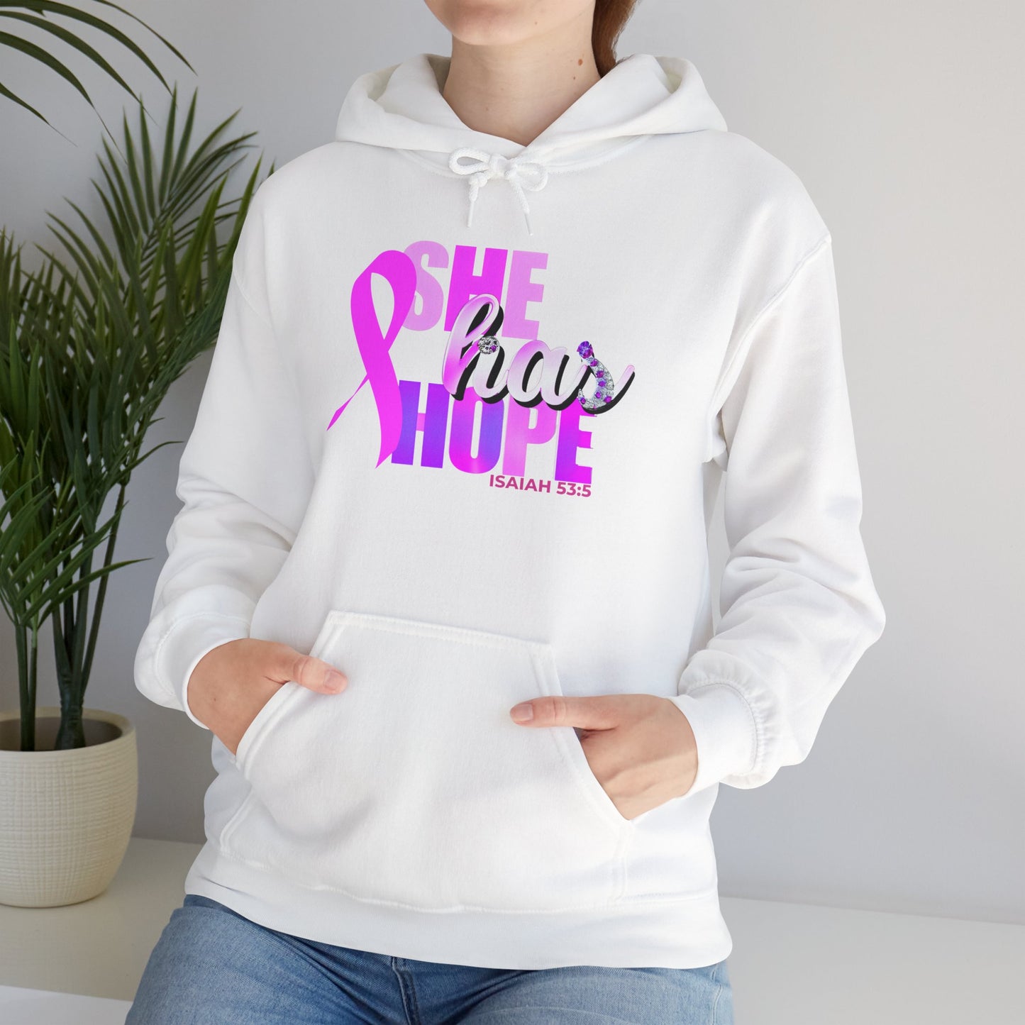 SHE HAS HOPE 1- Heavy Blend™ Hooded Sweatshirt