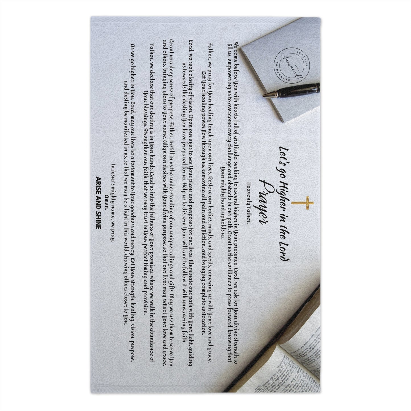 Let's go Higher in the Lord Prayer Towel, 11x18