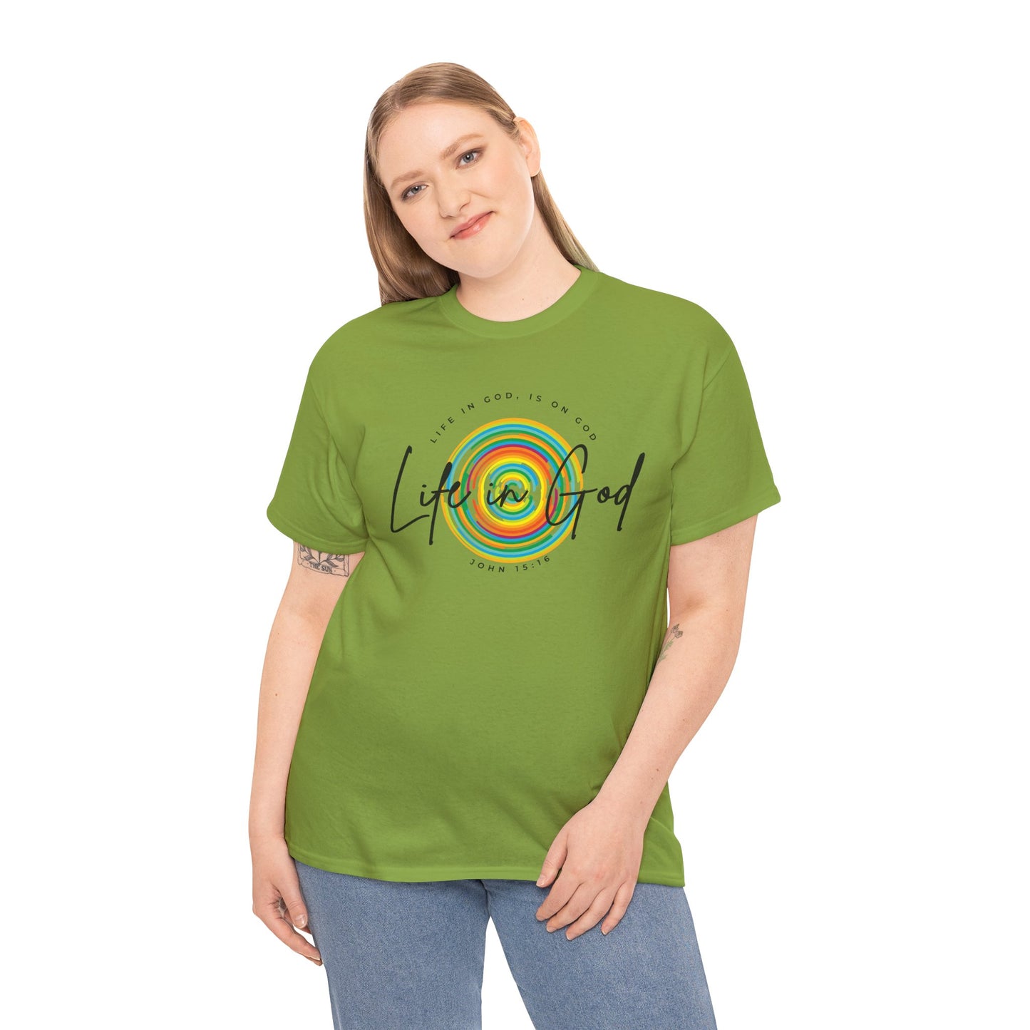 LIFE IN GOD 1 - Unisex Heavy Cotton Tee