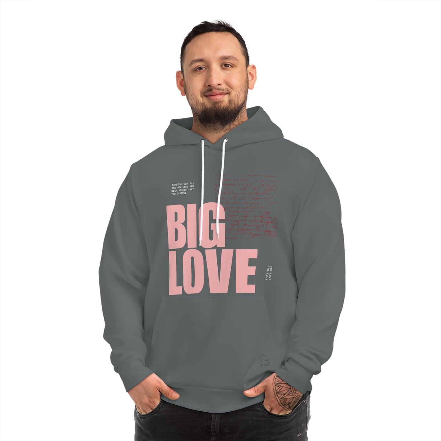 Big Love Fashion Hoodie - Stylish Valentine's Day Long Sleeve Sweatshirt, Cozy Winter Top, Trendy Heart Design Pullover, Cute Romantic