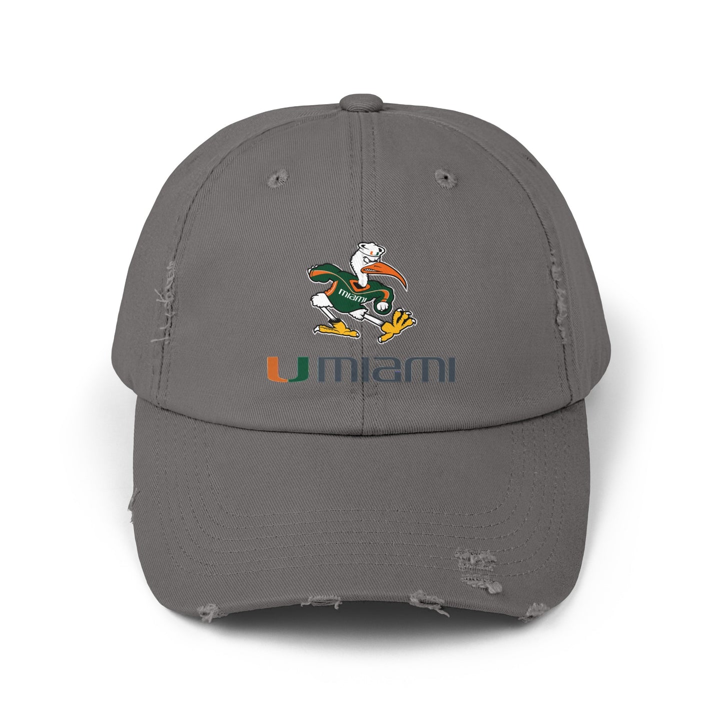 Miami Hurricane Distressed Cap