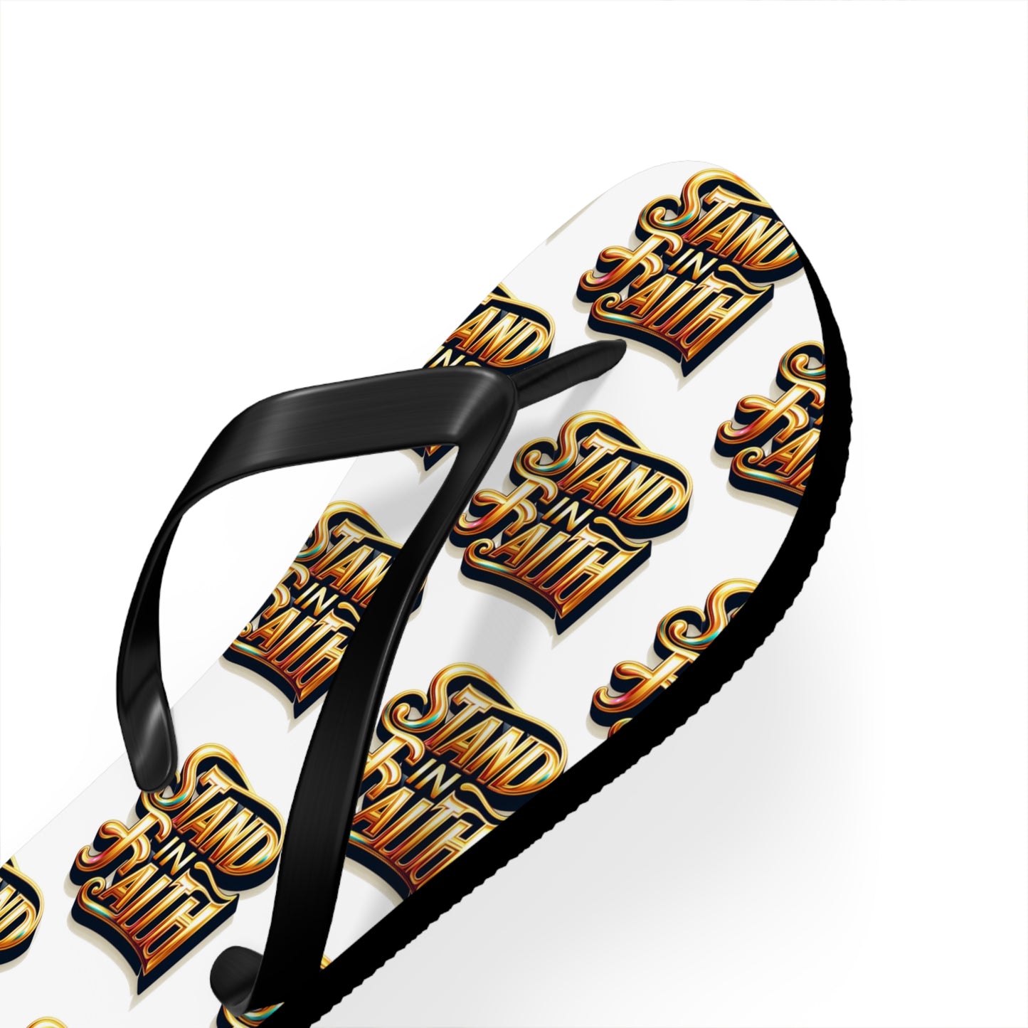 STAND IN FAITH Flip Flops - Christian Religious Sandals, Inspirational Beach Shoes, Summer Footwear, Scripture Thong Slippers, Religious