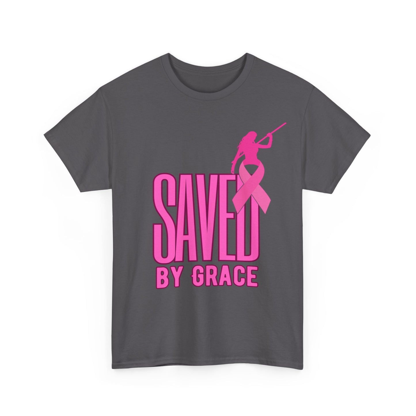 SAVED BY GRACE  1- Unisex Heavy Cotton Tee