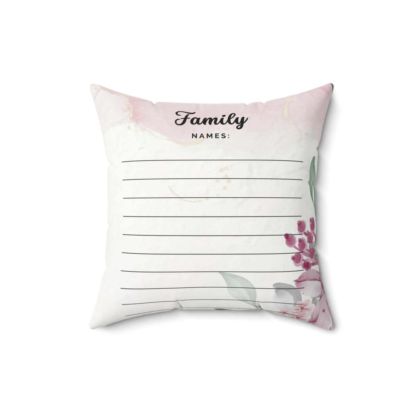 A FAMILY THAT PRAYS 1- Spun Polyester Square Pillow