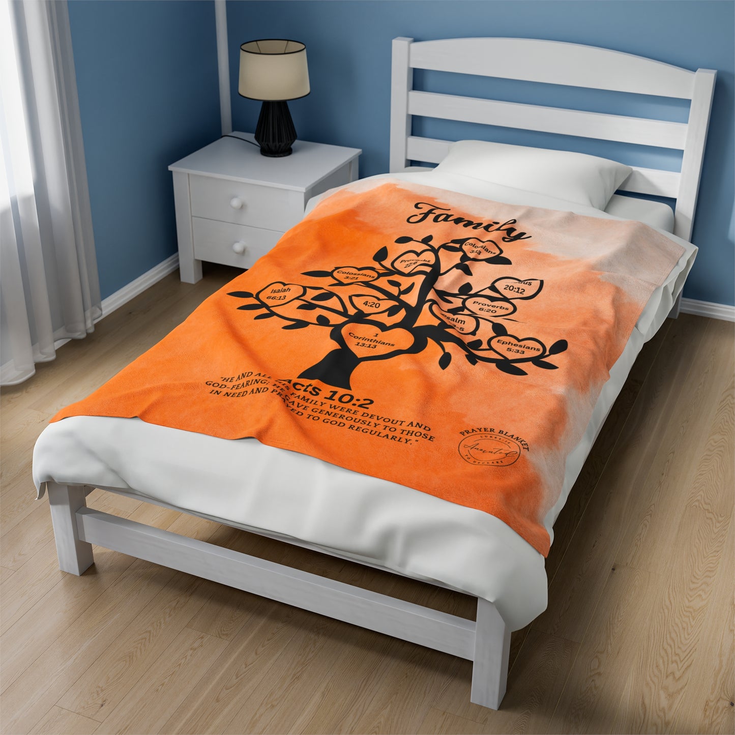 FAMILY ACTS 10:2 - Velveteen Plush Blanket 2