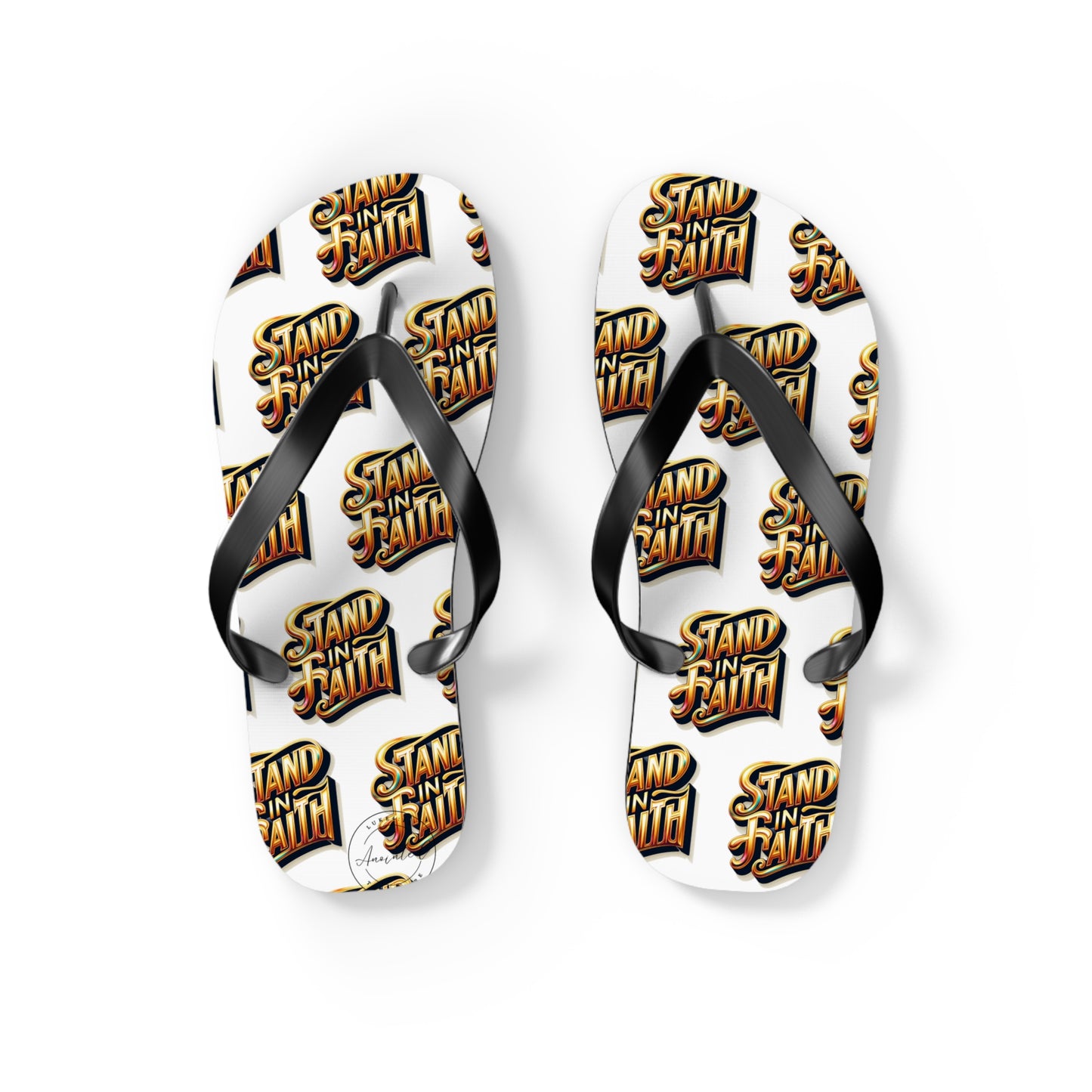 STAND IN FAITH Flip Flops - Christian Religious Sandals, Inspirational Beach Shoes, Summer Footwear, Scripture Thong Slippers, Religious