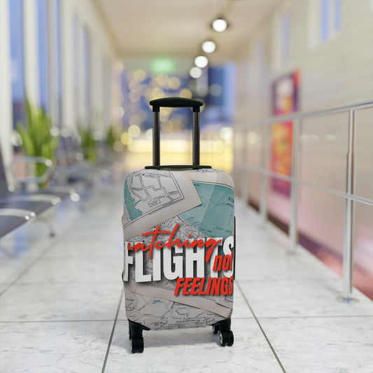 Travel Luggage Cover - Stylist Catching Flights not Feelings2