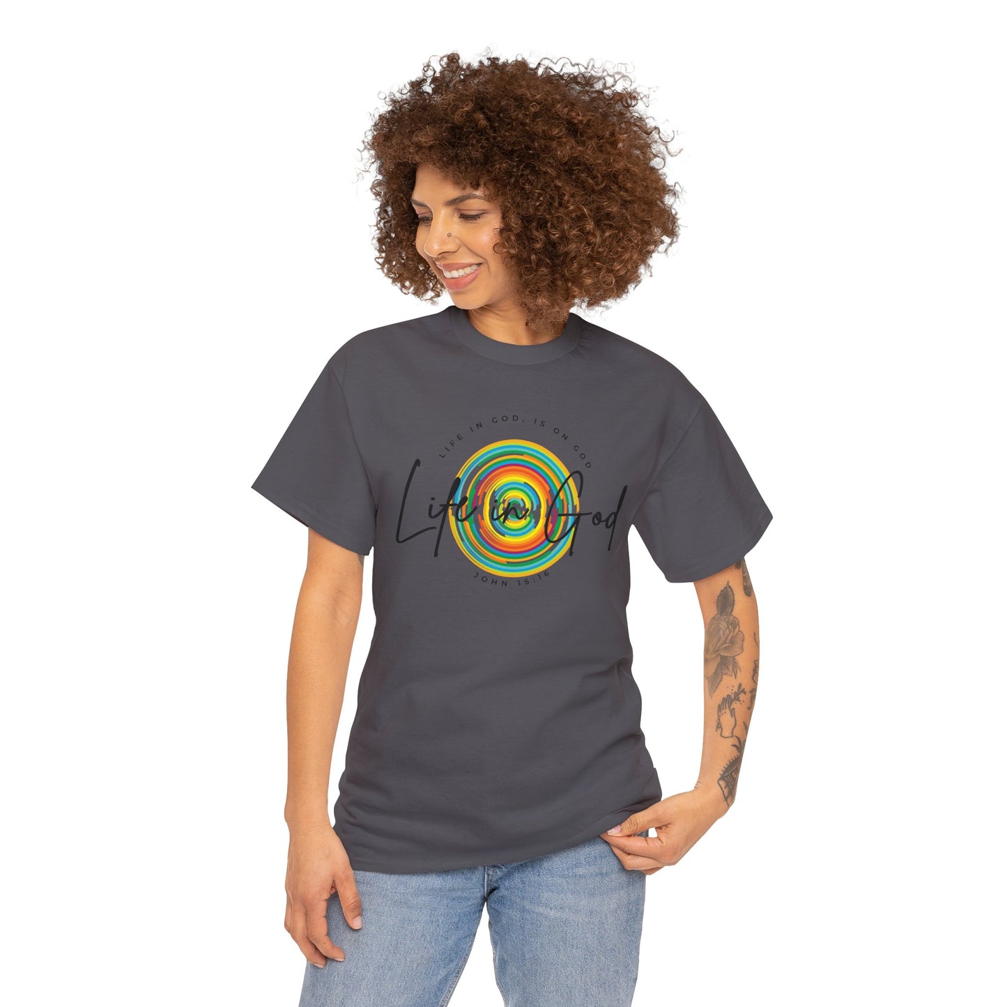 LIFE IN GOD 1 - Unisex Heavy Cotton Tee