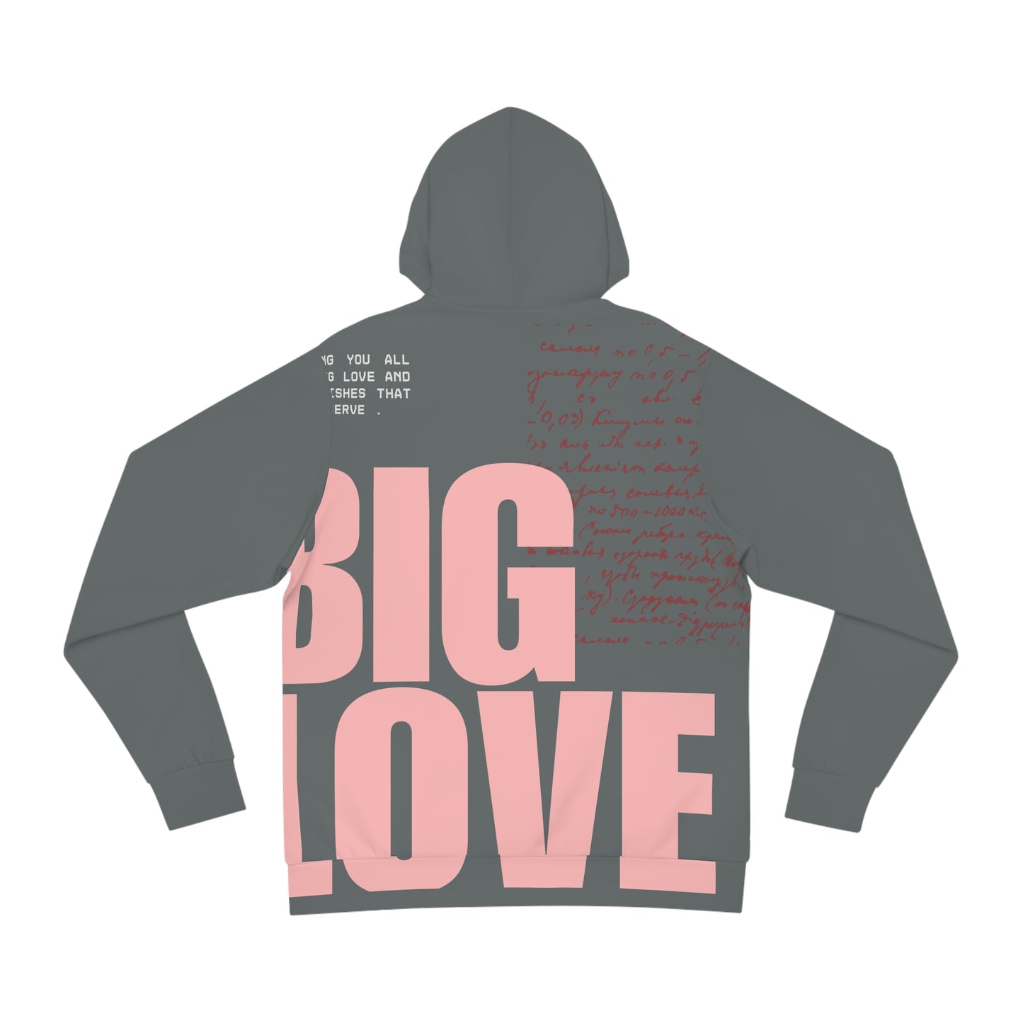 Big Love Fashion Hoodie - Stylish Valentine's Day Long Sleeve Sweatshirt, Cozy Winter Top, Trendy Heart Design Pullover, Cute Romantic