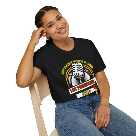 Black History T-Shirt lift Every Voice and Sing, Unisex Tee, African American Pride Shirt, Civil Rights Activism Top, Juneteenth Apparel