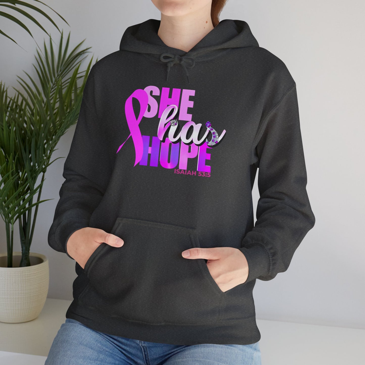 SHE HAS HOPE 1- Heavy Blend™ Hooded Sweatshirt
