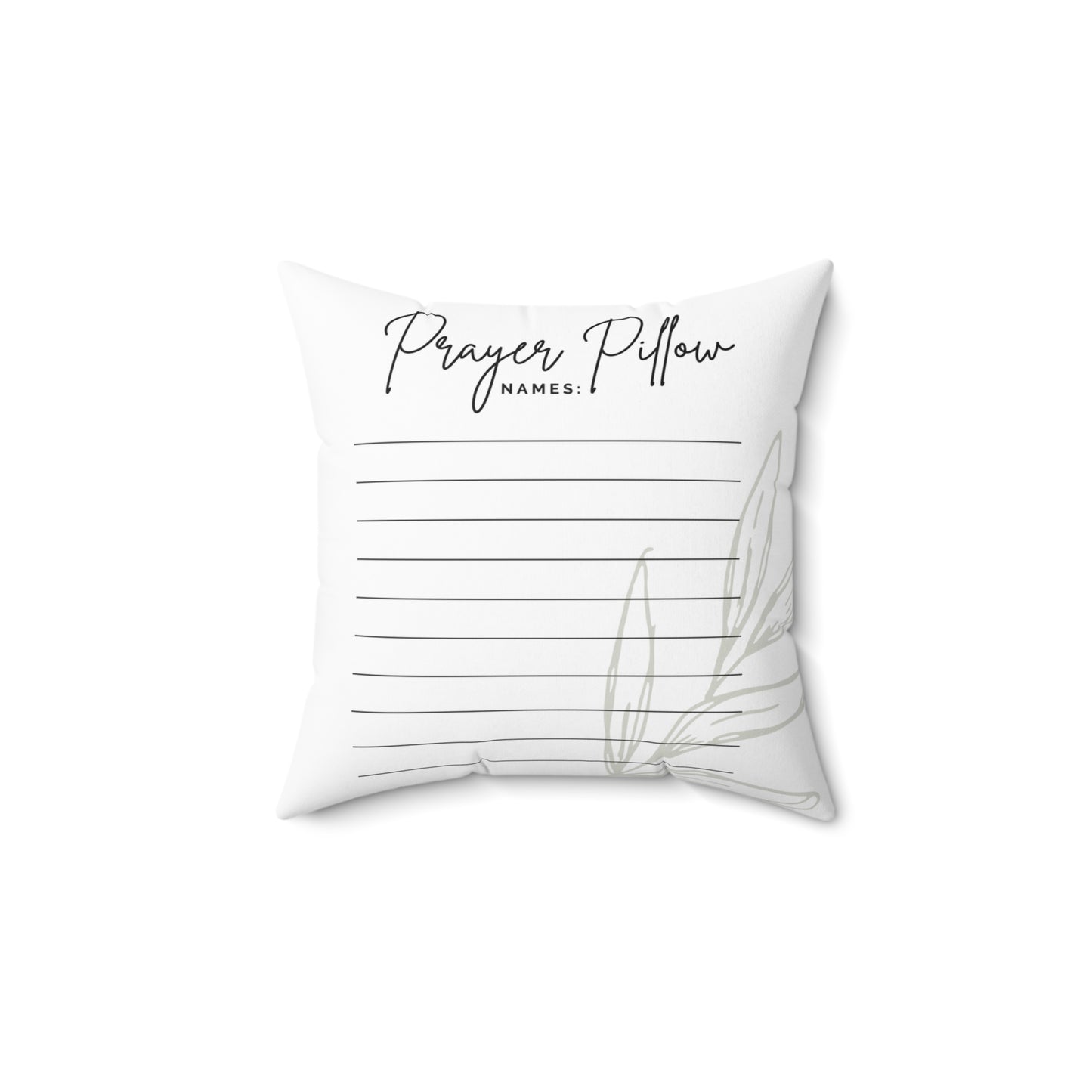 FAMILY PRAYER LUKE 18:1 - Faux Suede Square Pillow - 12