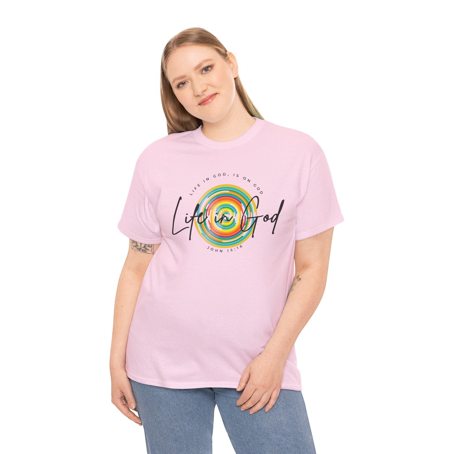LIFE IN GOD 1 - Unisex Heavy Cotton Tee