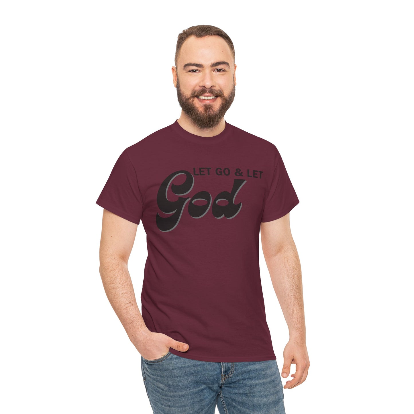 LET GO & LET GOD - 1- Unisex Heavy Cotton Tee