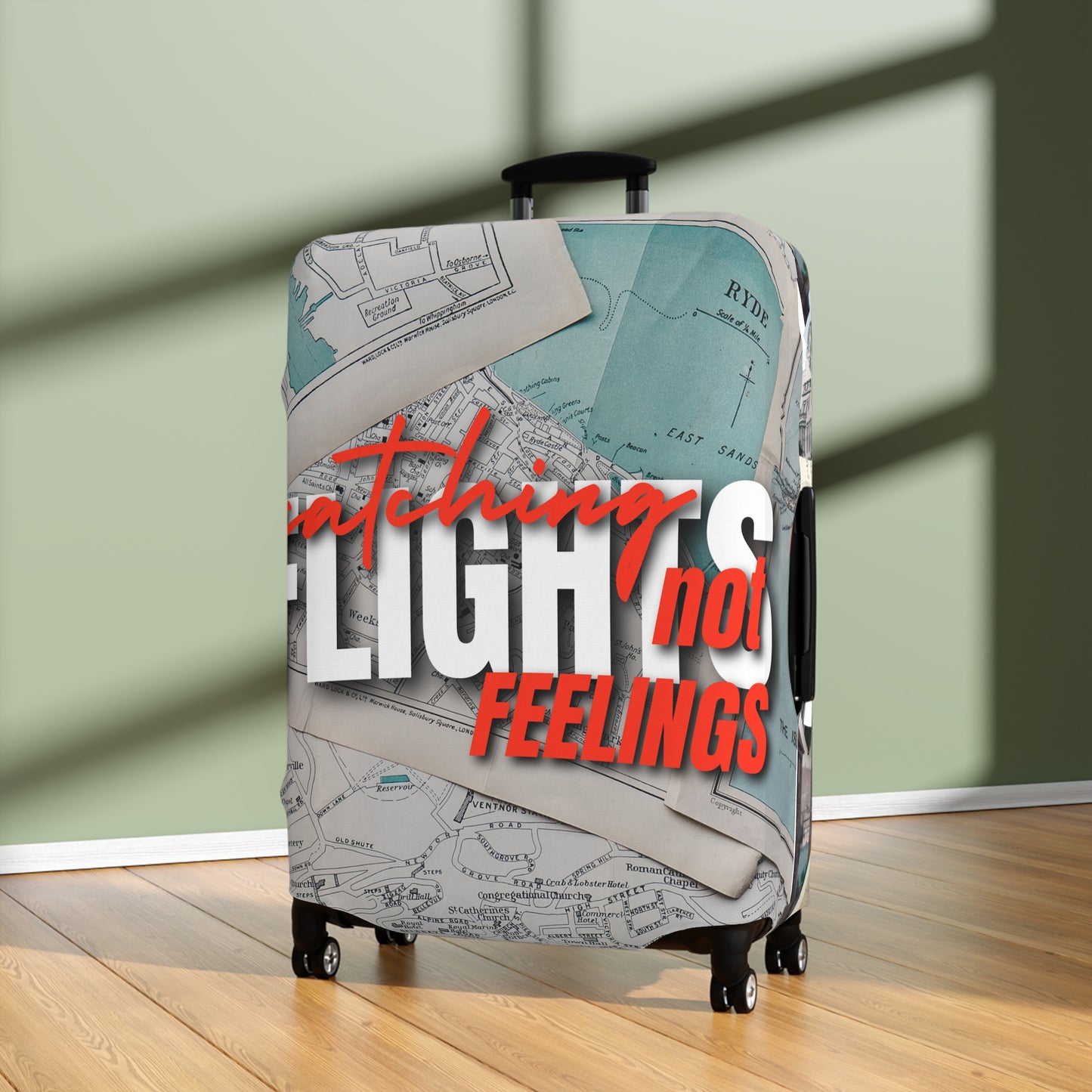 Travel Luggage Cover - Stylist Catching Flights not Feelings2
