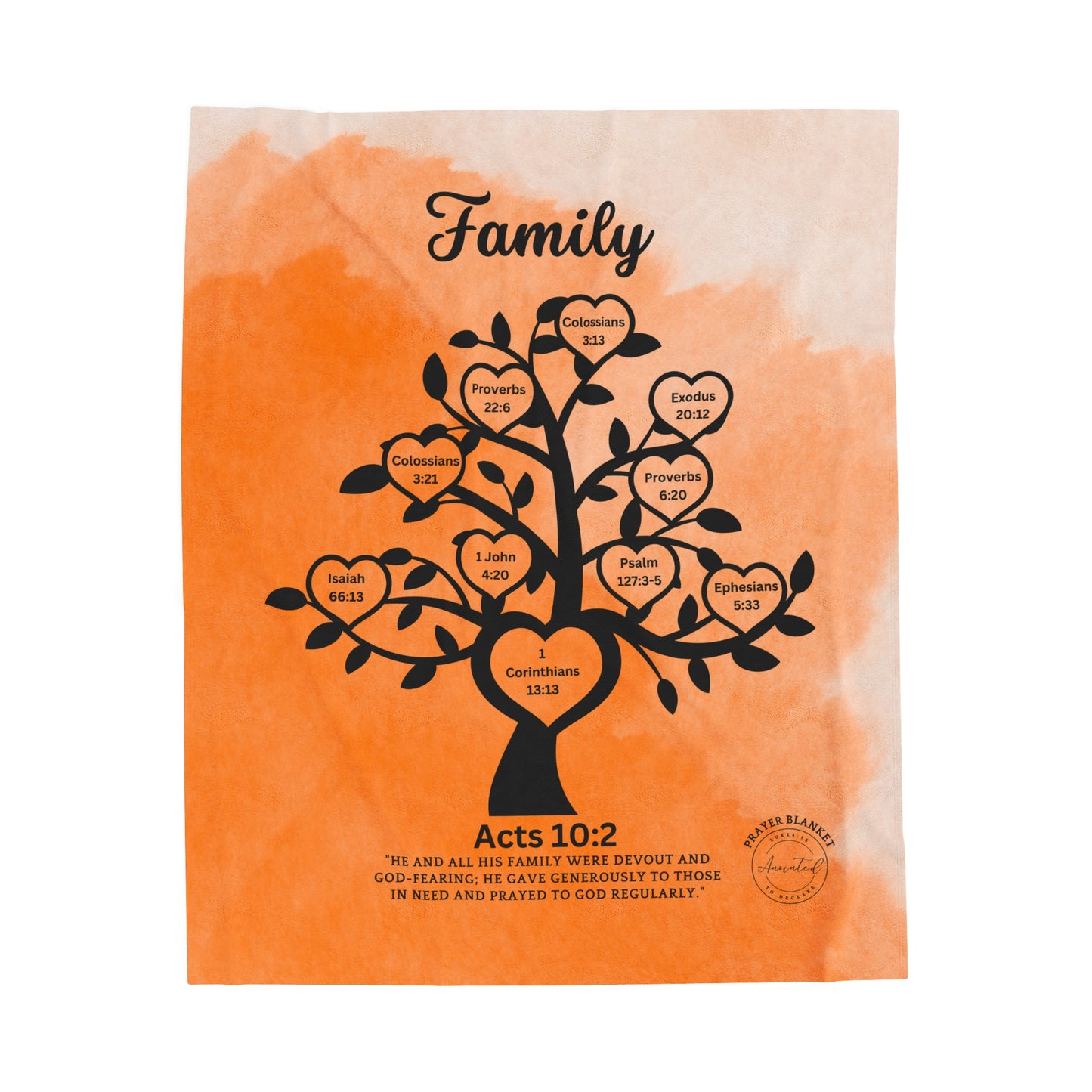 FAMILY ACTS 10:2 - Velveteen Plush Blanket 2