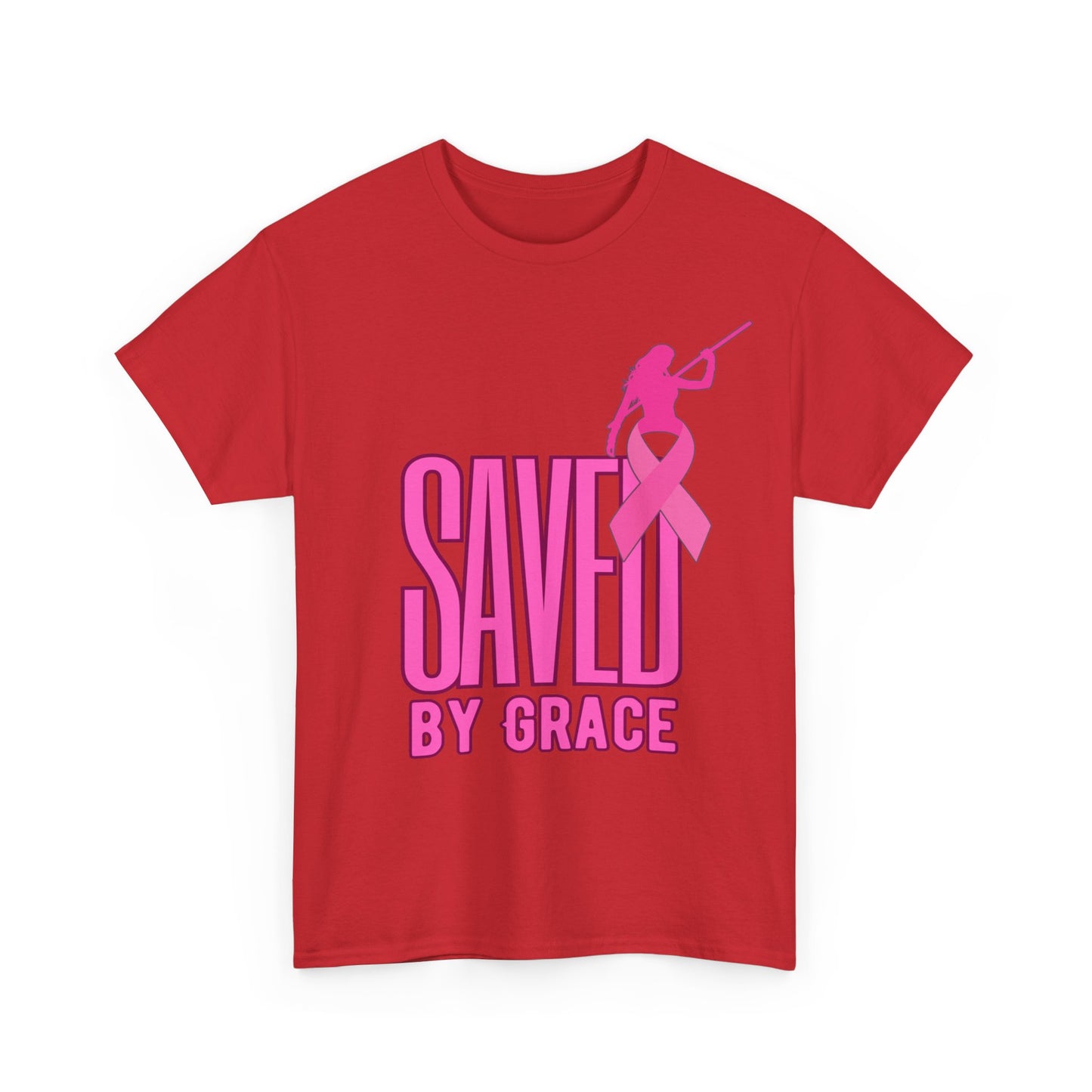 SAVED BY GRACE  1- Unisex Heavy Cotton Tee